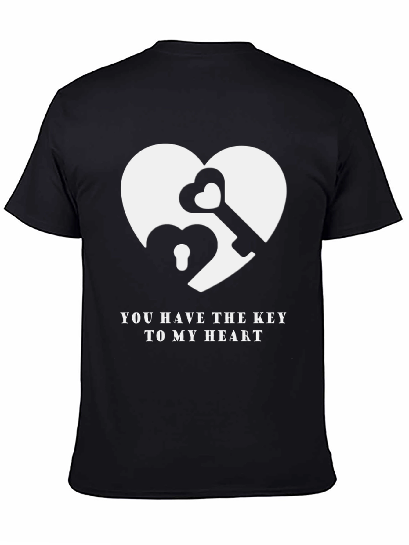 Heart Key Graphic T-Shirt - You Have the Key