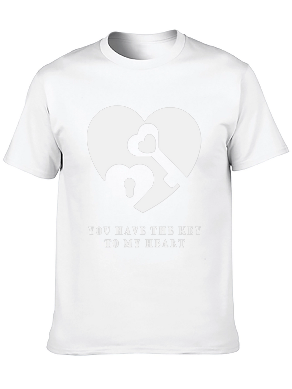 Heart Key Graphic T-Shirt - You Have the Key