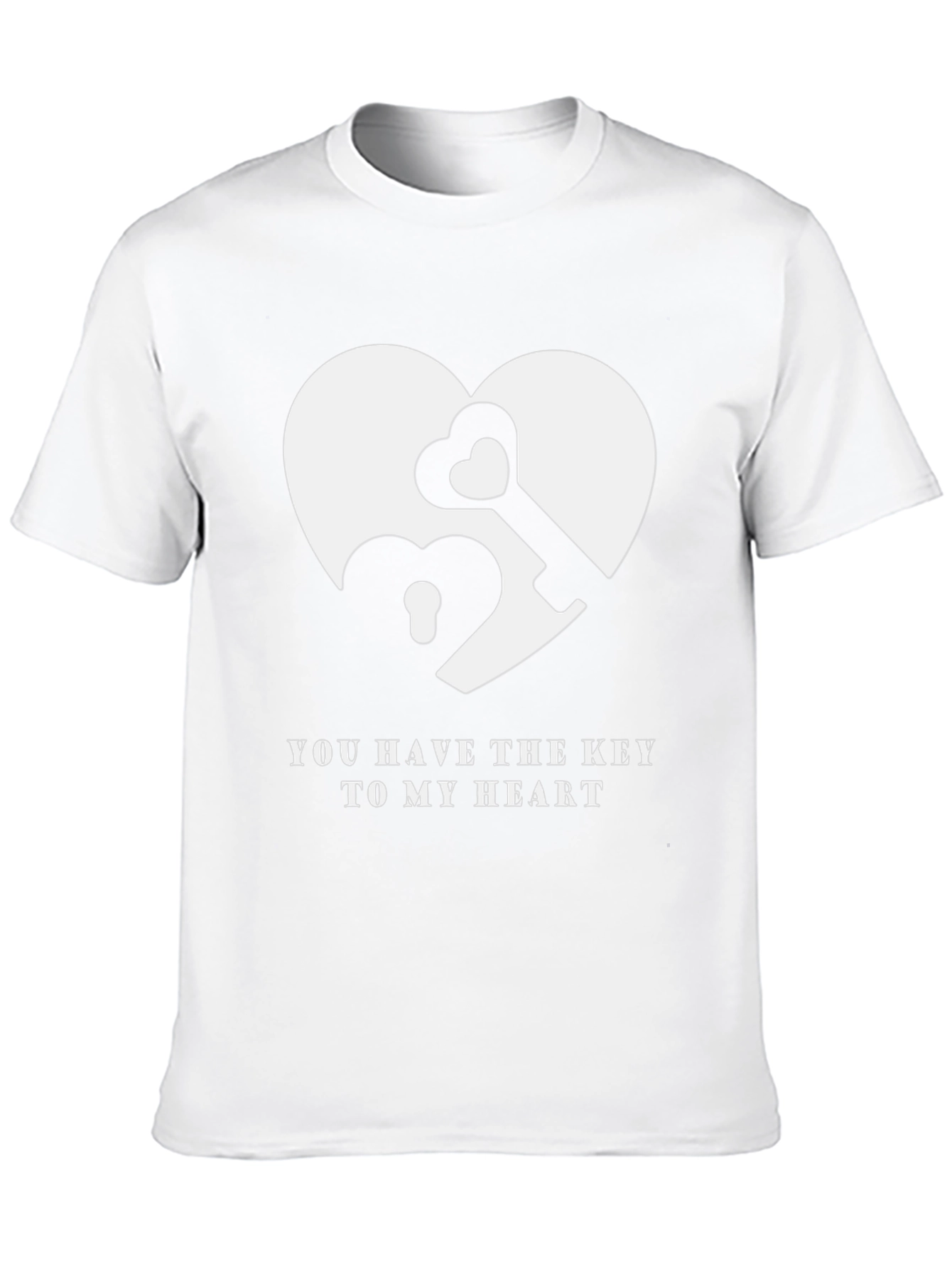 Heart Key Graphic T-Shirt - You Have the Key