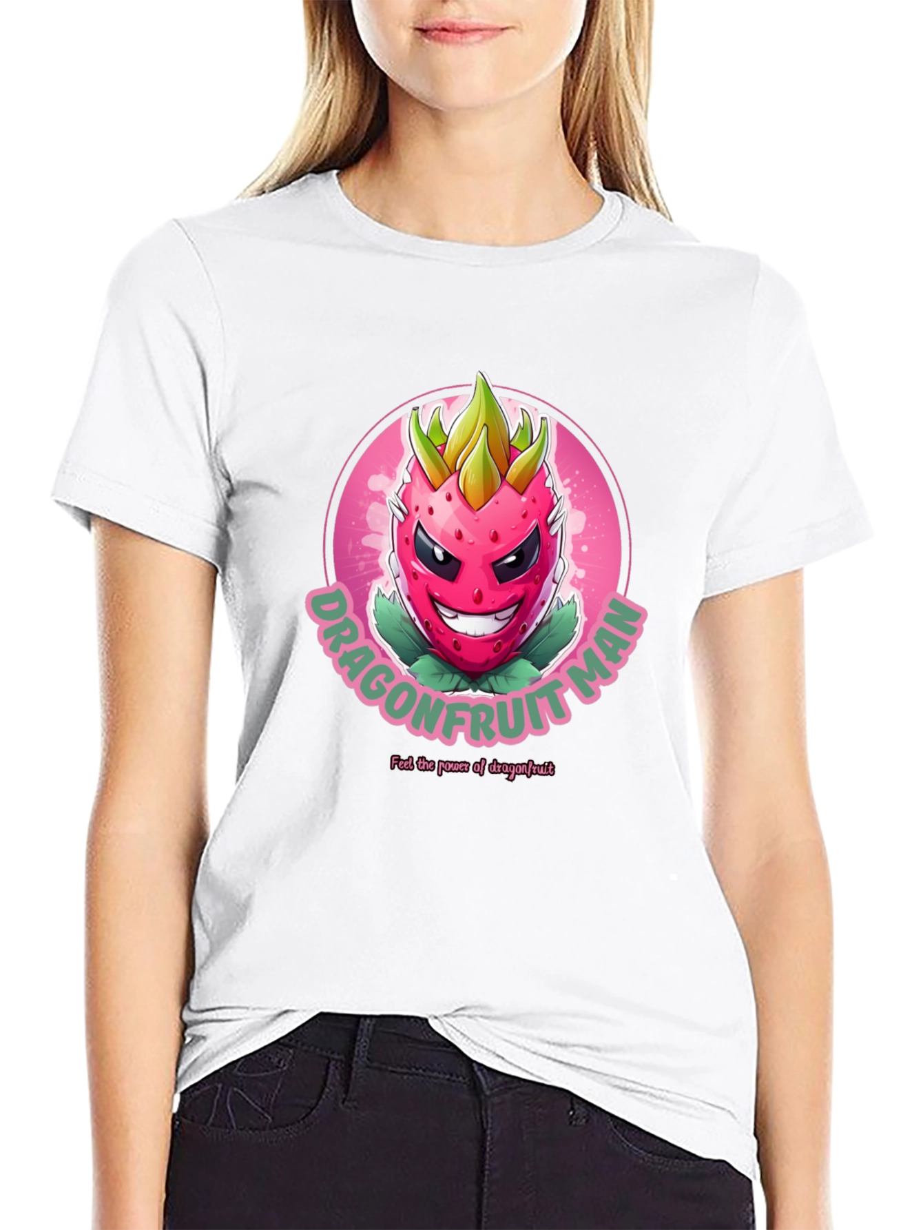Dragonfruit Man Graphic T-Shirt - Black Cotton Tee