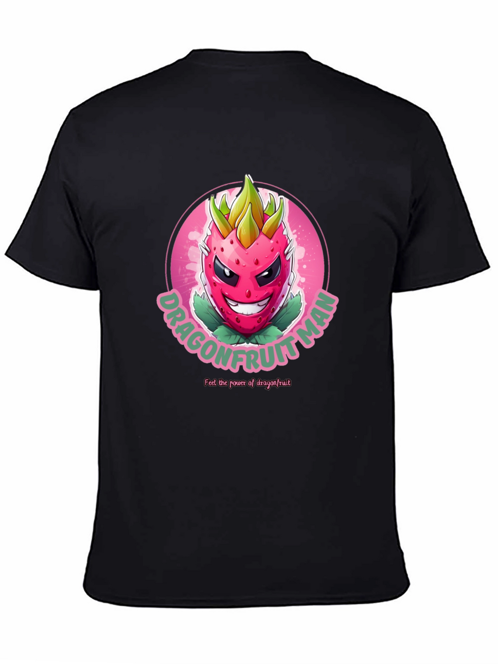 Dragonfruit Man Graphic T-Shirt - Black Cotton Tee