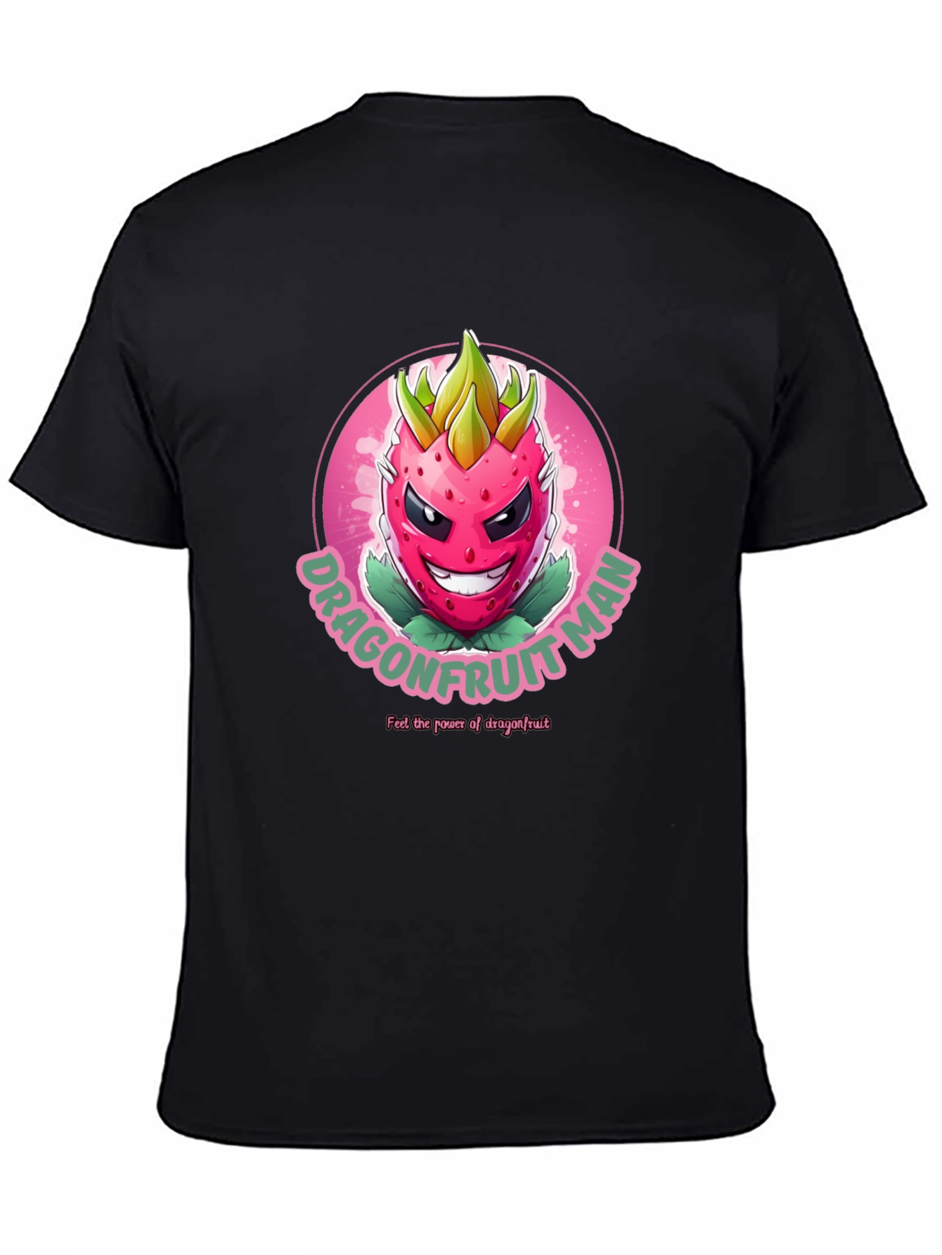 Dragonfruit Man Graphic T-Shirt - Black Cotton Tee