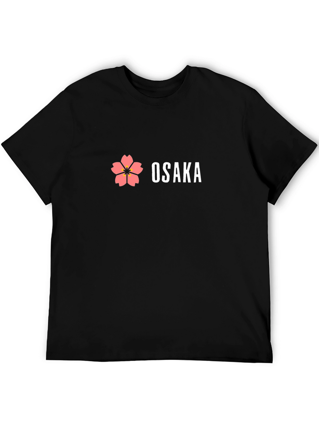 Osaka Flower Graphic Black T-Shirt