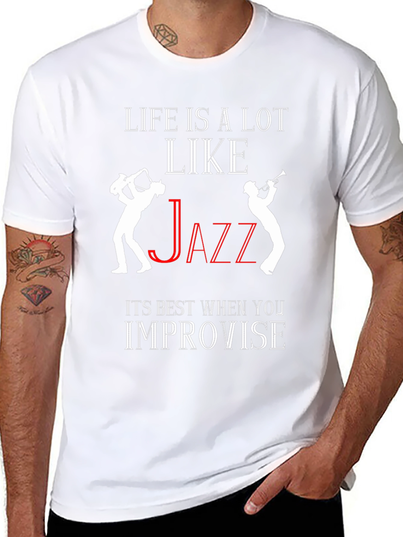 Life is Like Jazz T-Shirt - Improvise!
