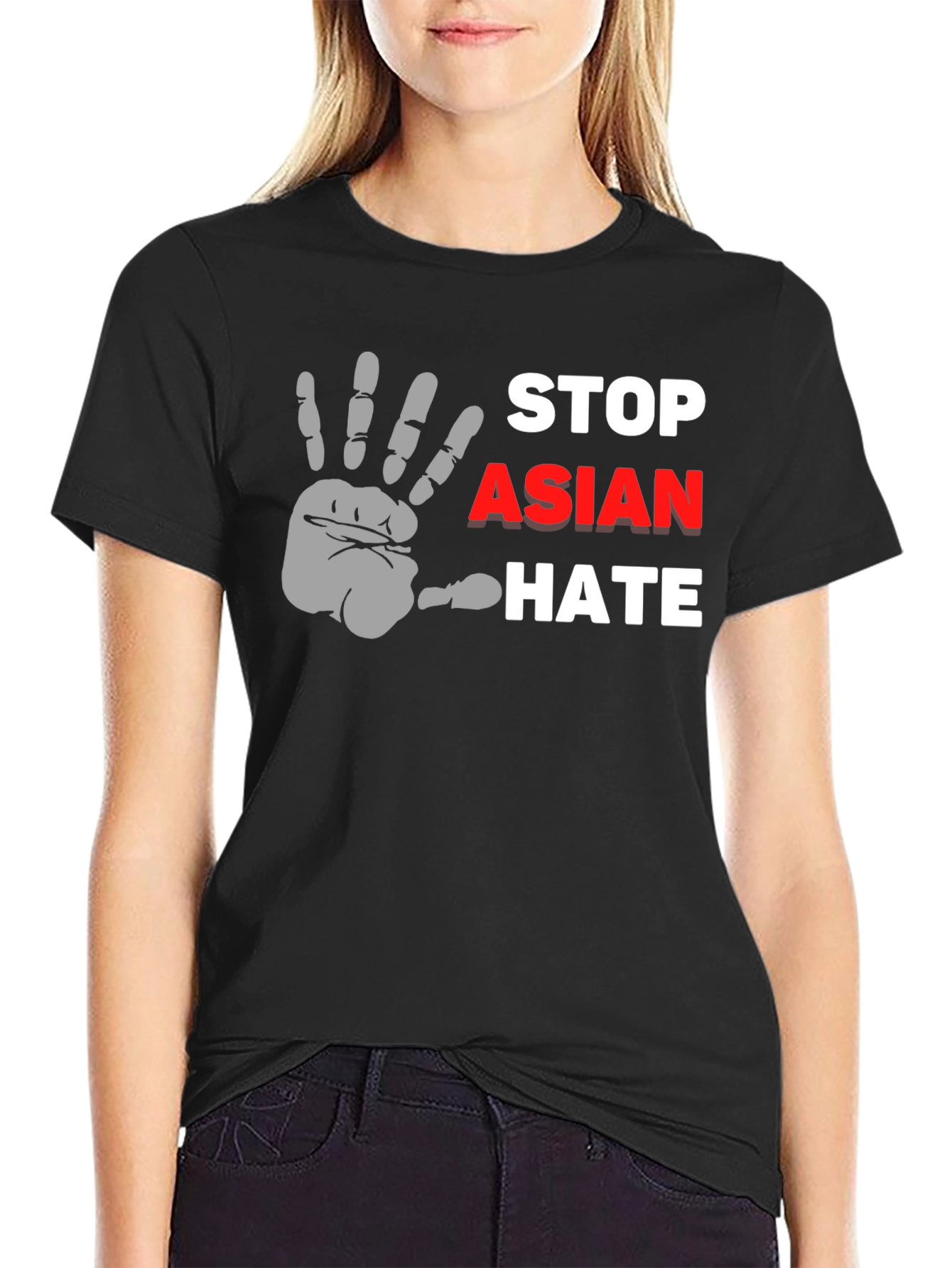 Stop Asian Hate Awareness T-Shirt - Black
