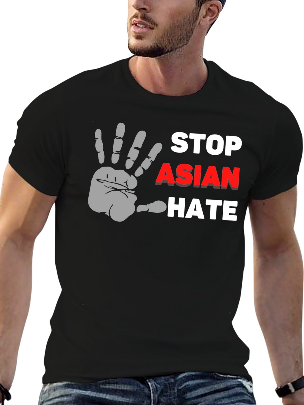 Stop Asian Hate Awareness T-Shirt - Black