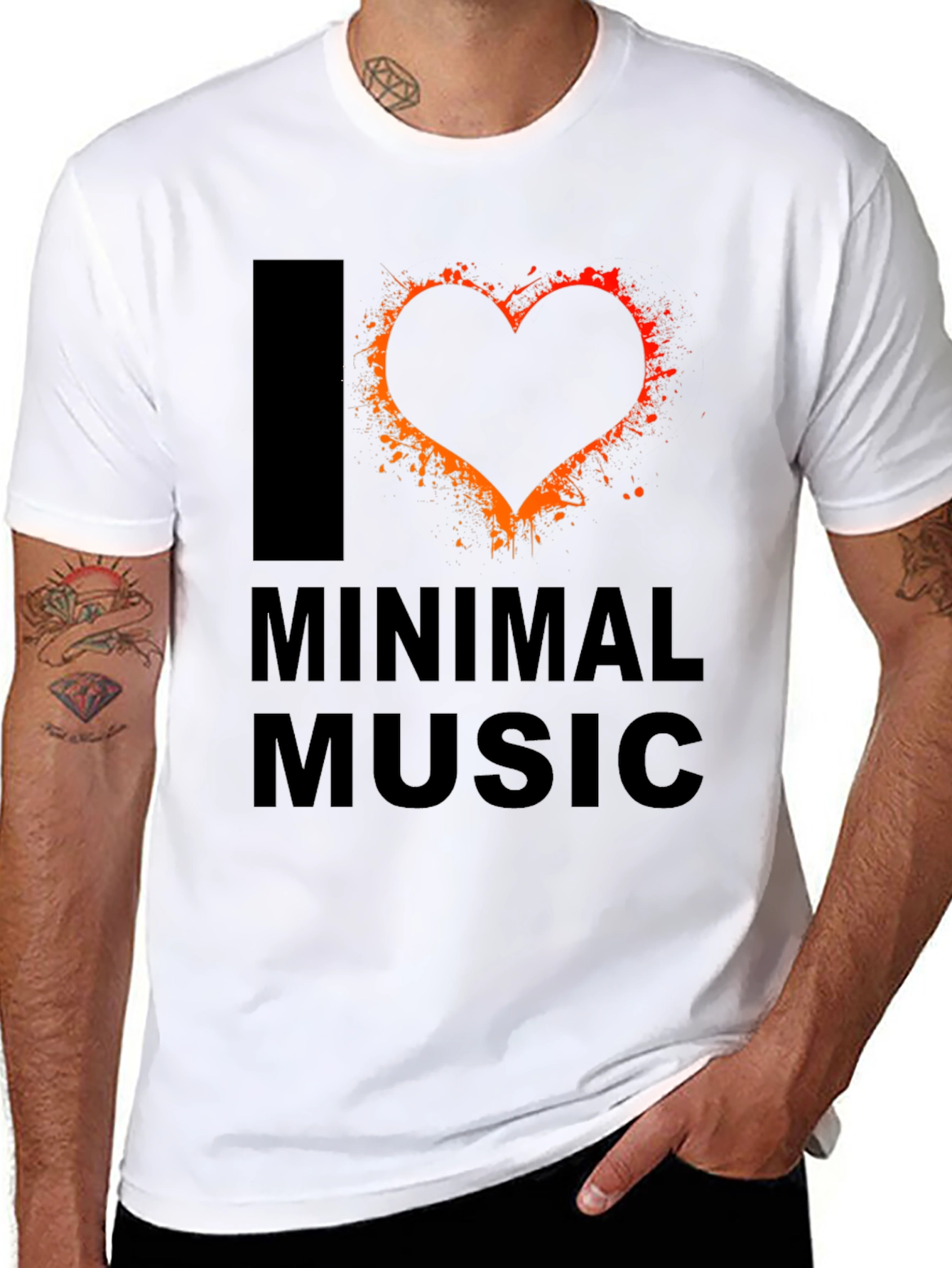 I Love Minimal Music T-Shirt - Unique Graphic Tee