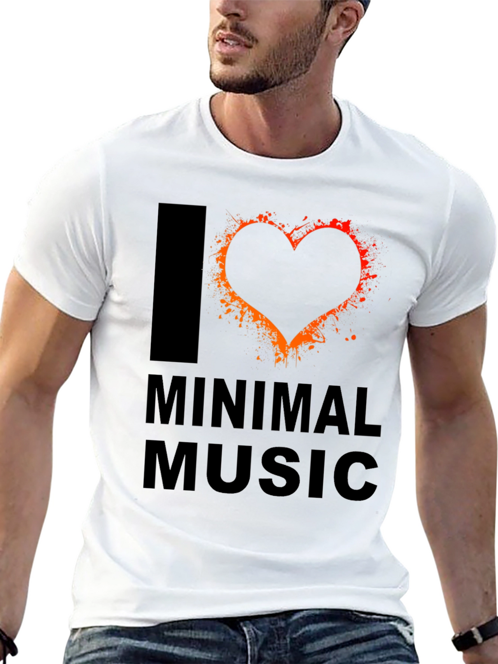I Love Minimal Music T-Shirt - Unique Graphic Tee
