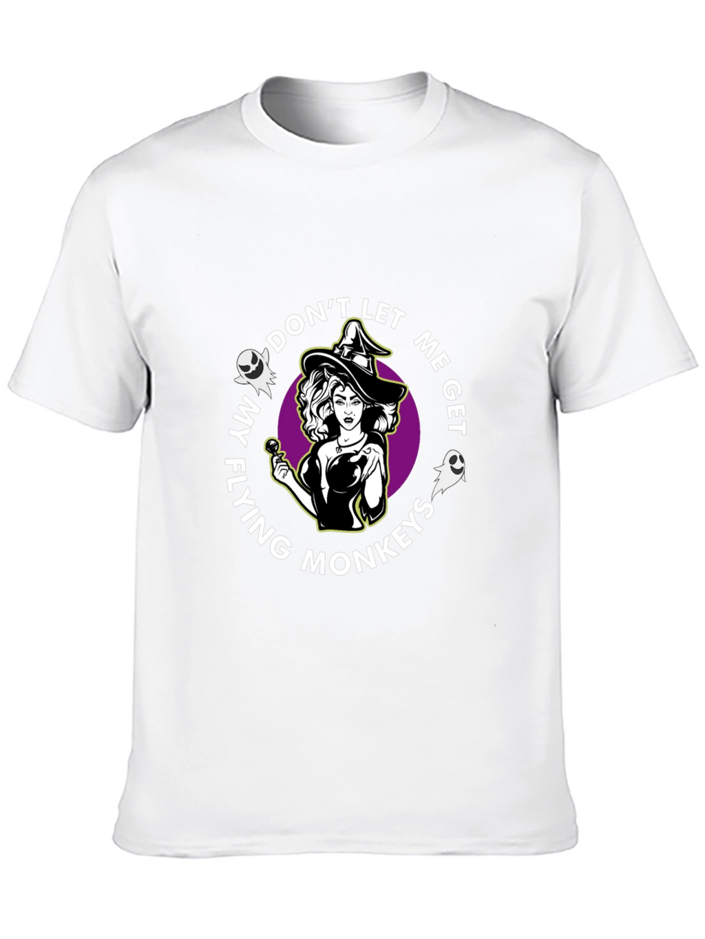 Witch Flying Monkeys Graphic Black T-Shirt