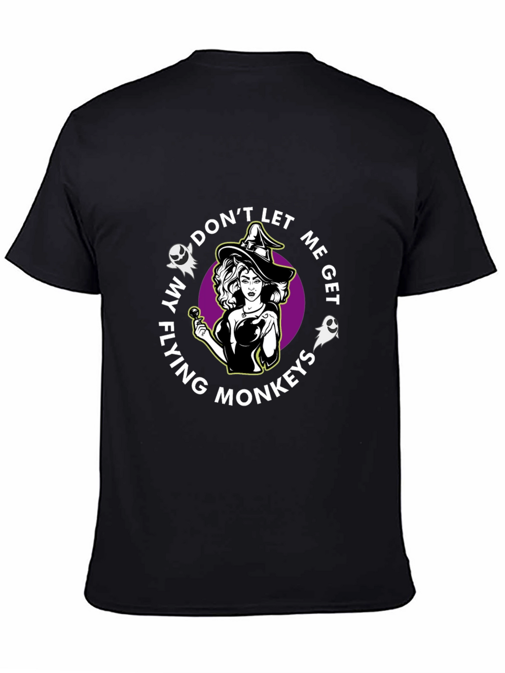 Witch Flying Monkeys Graphic Black T-Shirt