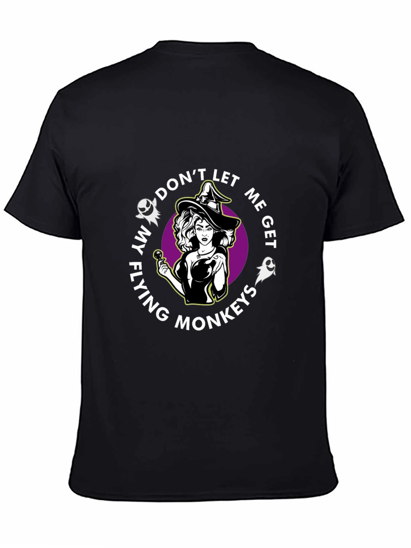 Witch Flying Monkeys Graphic Black T-Shirt