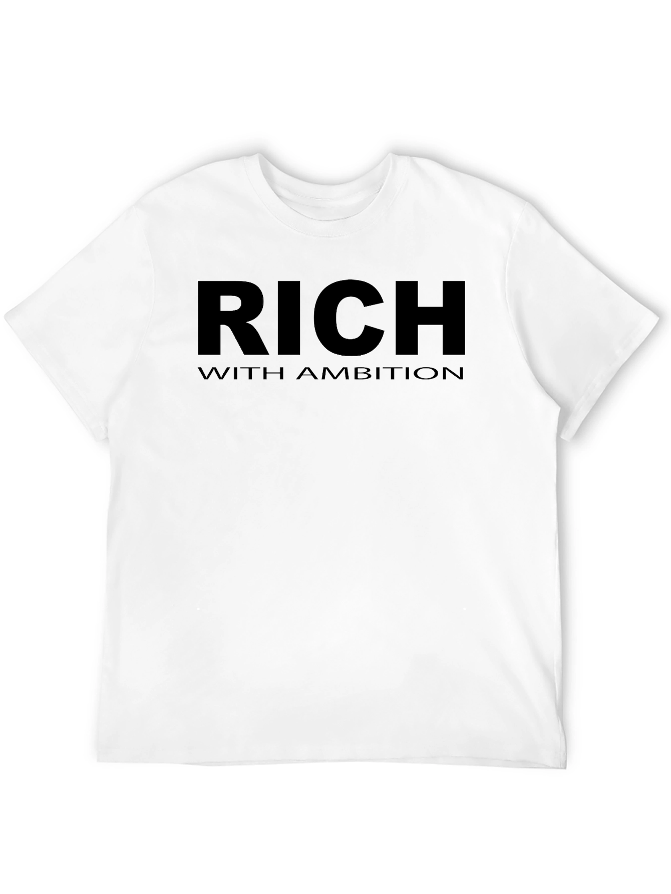 Rich With Ambition Graphic Tee - Stylish Black T-Shirt