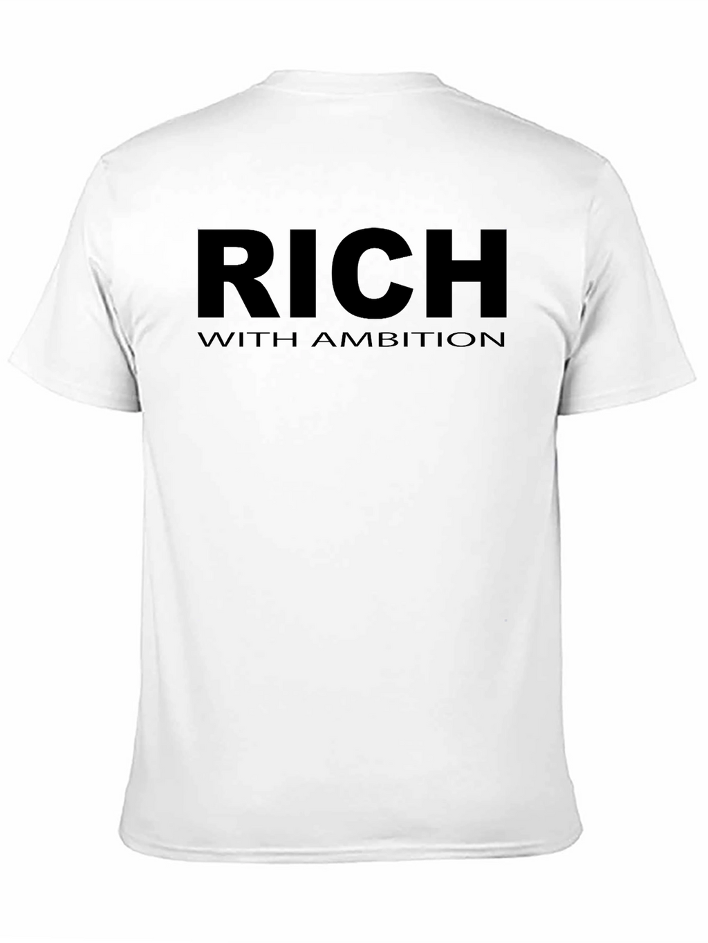 Rich With Ambition Graphic Tee - Stylish Black T-Shirt