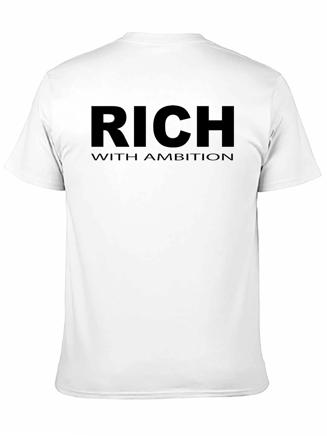 Rich With Ambition Graphic Tee - Stylish Black T-Shirt