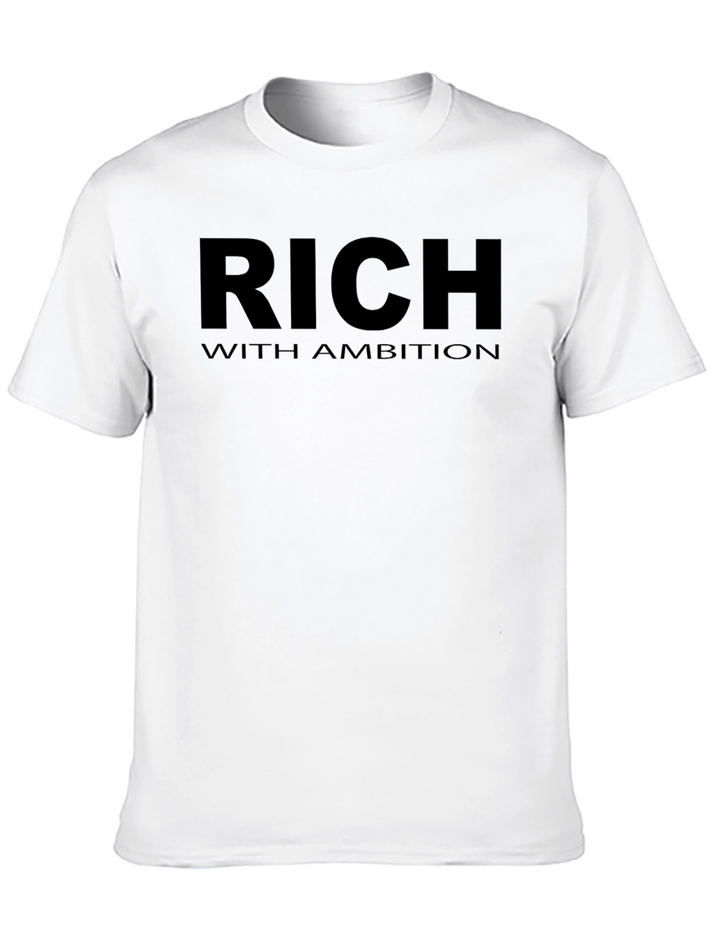 Rich With Ambition Graphic Tee - Stylish Black T-Shirt
