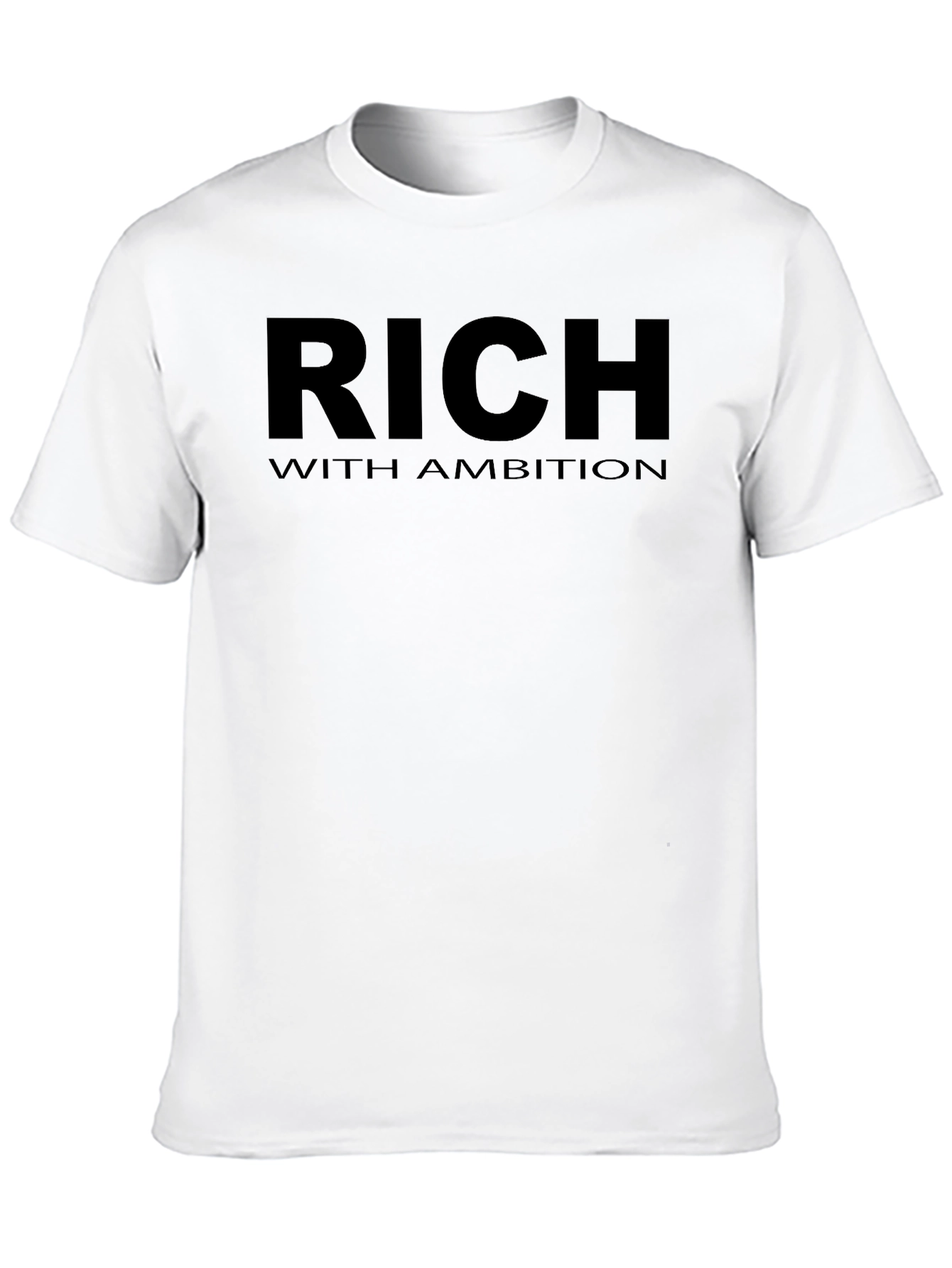 Rich With Ambition Graphic Tee - Stylish Black T-Shirt