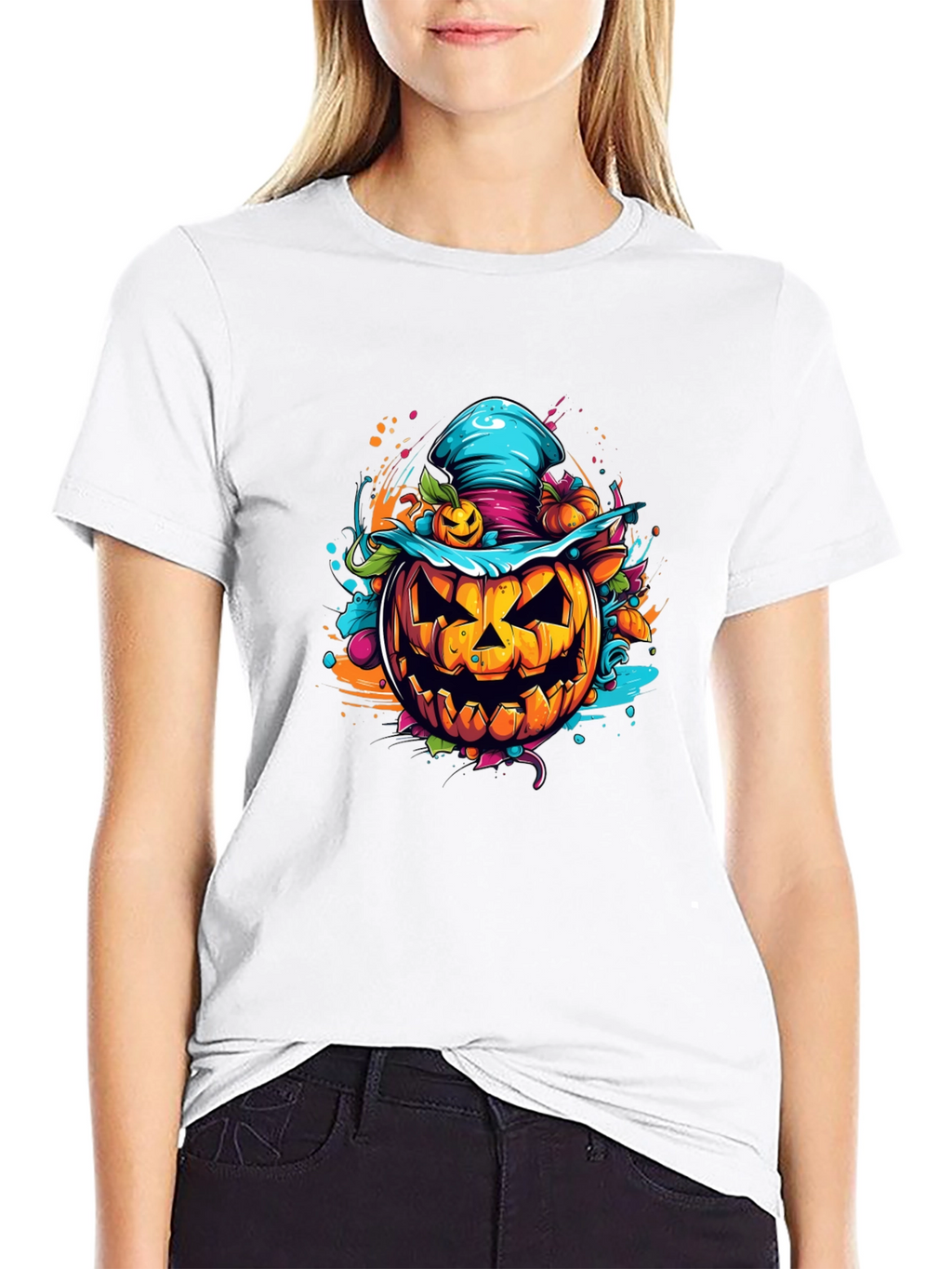 Halloween Pumpkin T-Shirt - Spooky Festive Tee