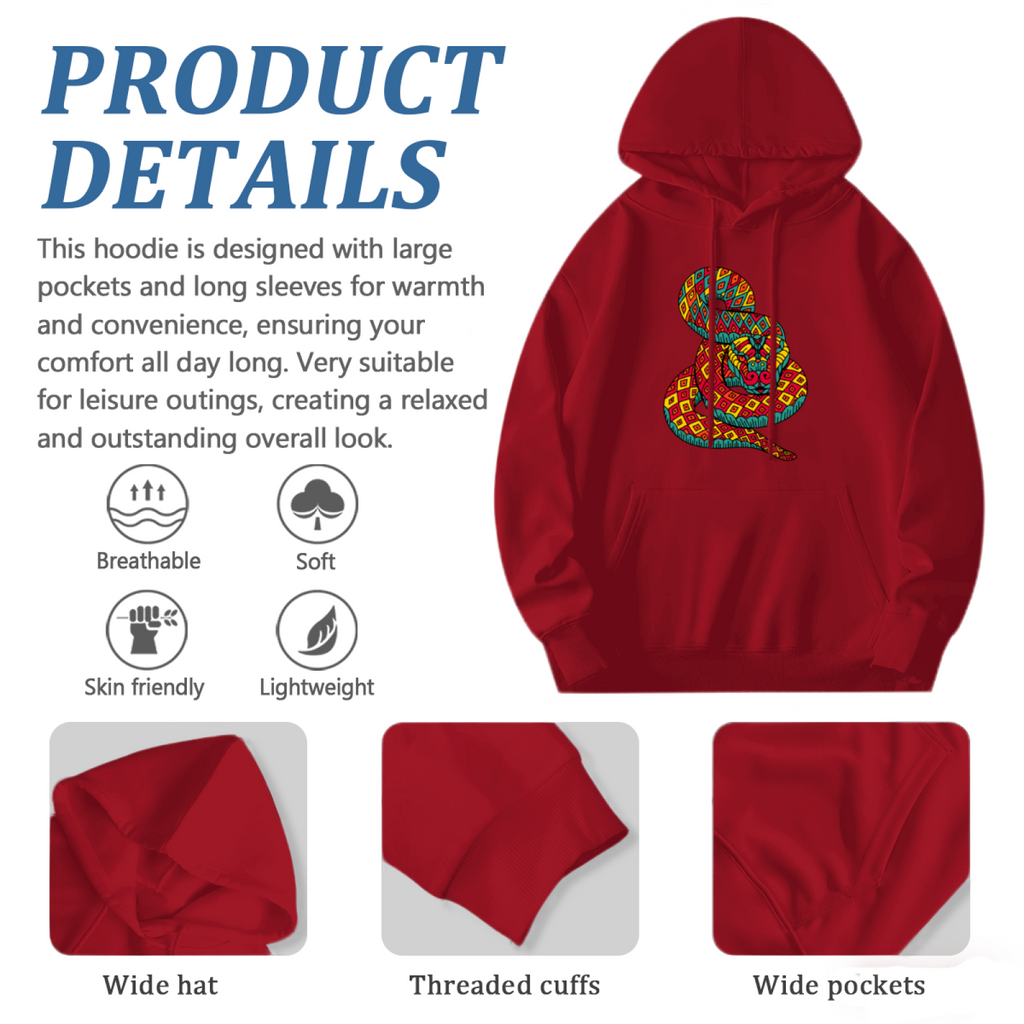 Venomous Cobra Hoodie - Reptile Graphic Sweatshirt for Snake Lovers & Bold Fashion