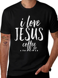 I Love Jesus and Coffee Graphic T-Shirt