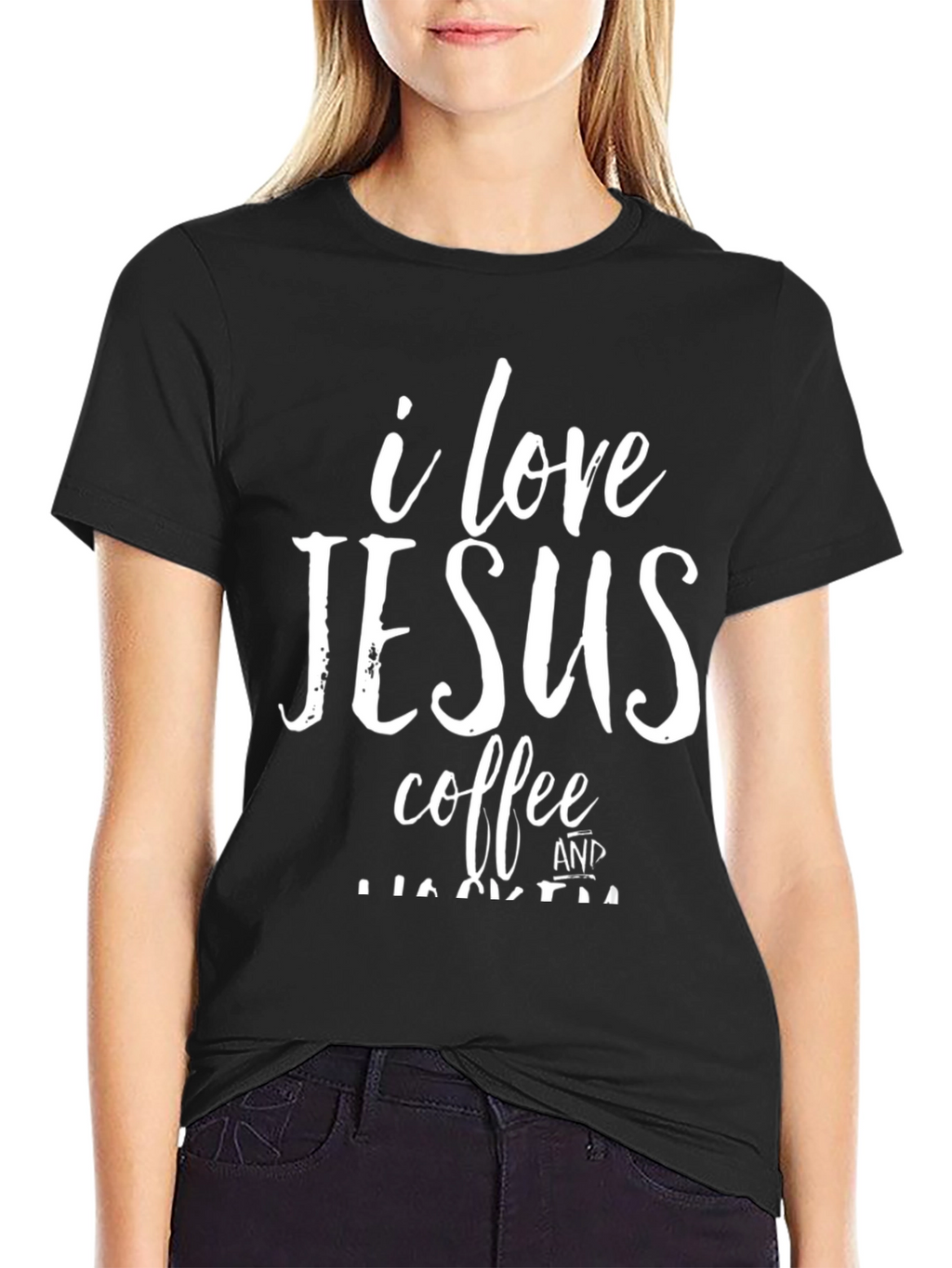 I Love Jesus and Coffee Graphic T-Shirt