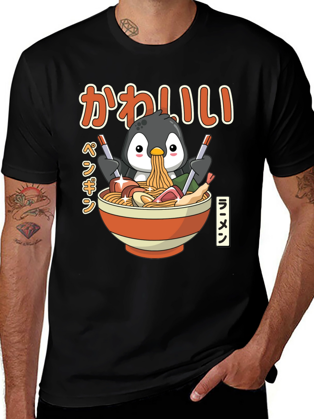 Kawaii Penguin Ramen T-Shirt