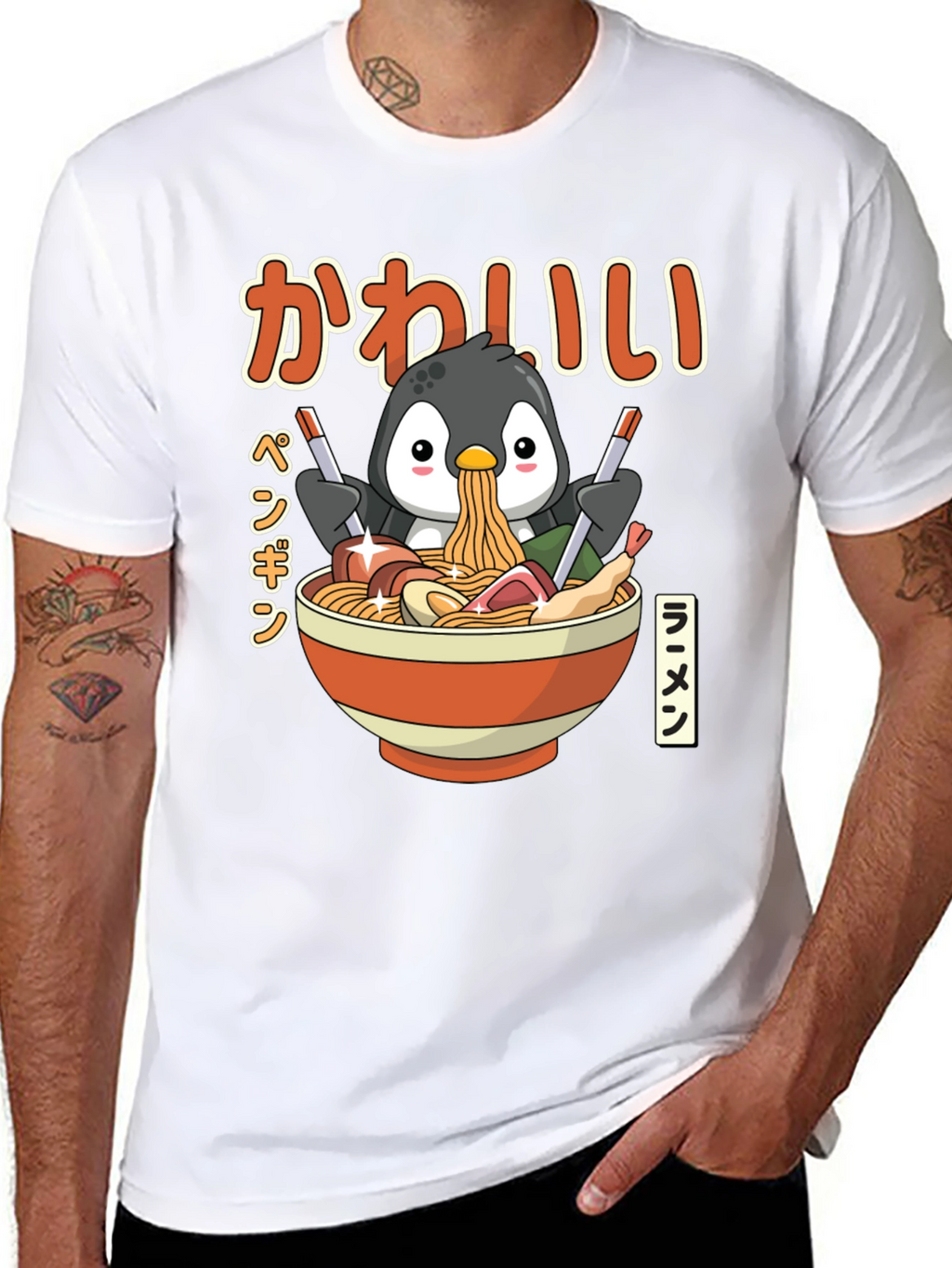 Kawaii Penguin Ramen T-Shirt