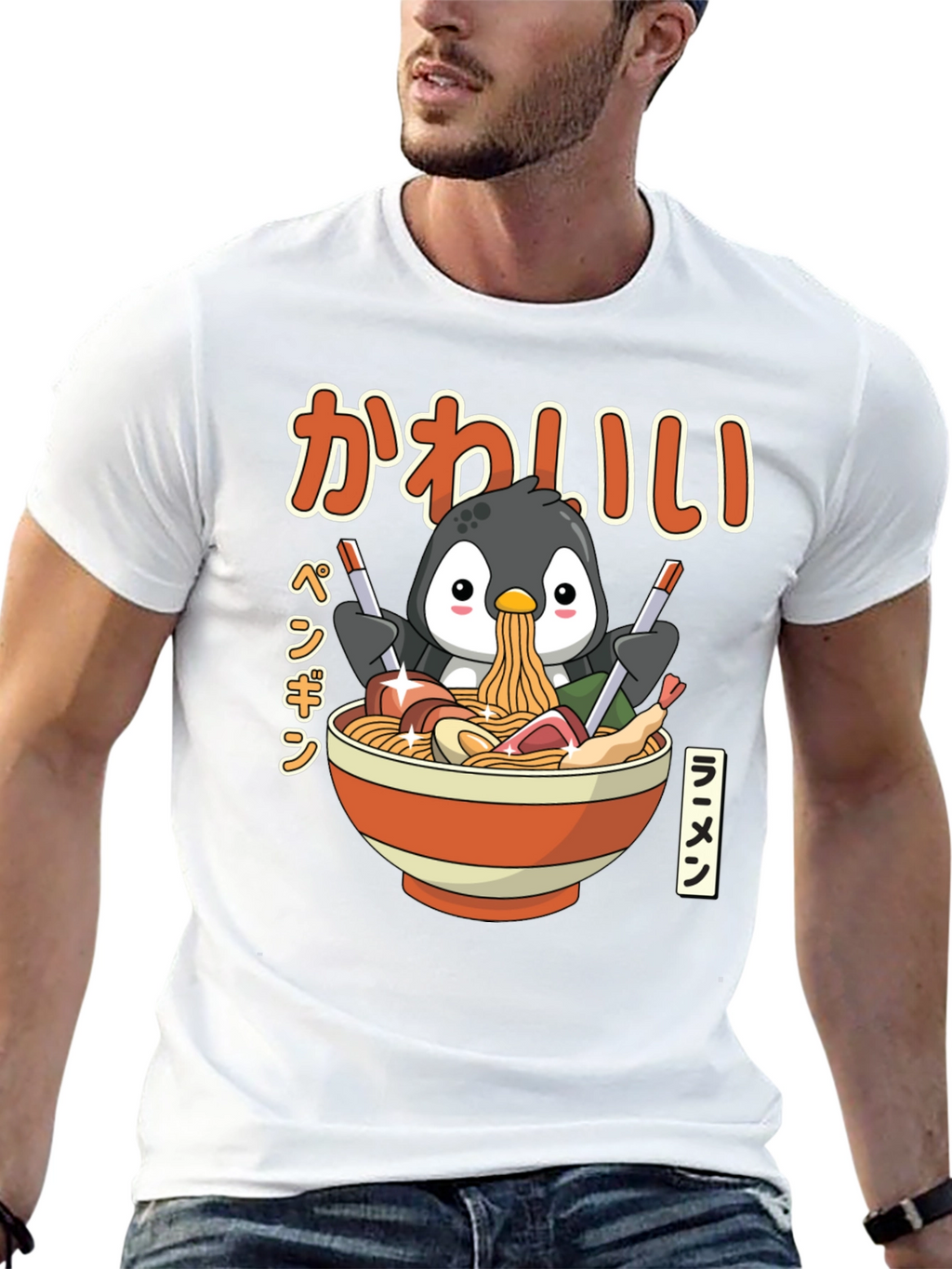 Kawaii Penguin Ramen T-Shirt