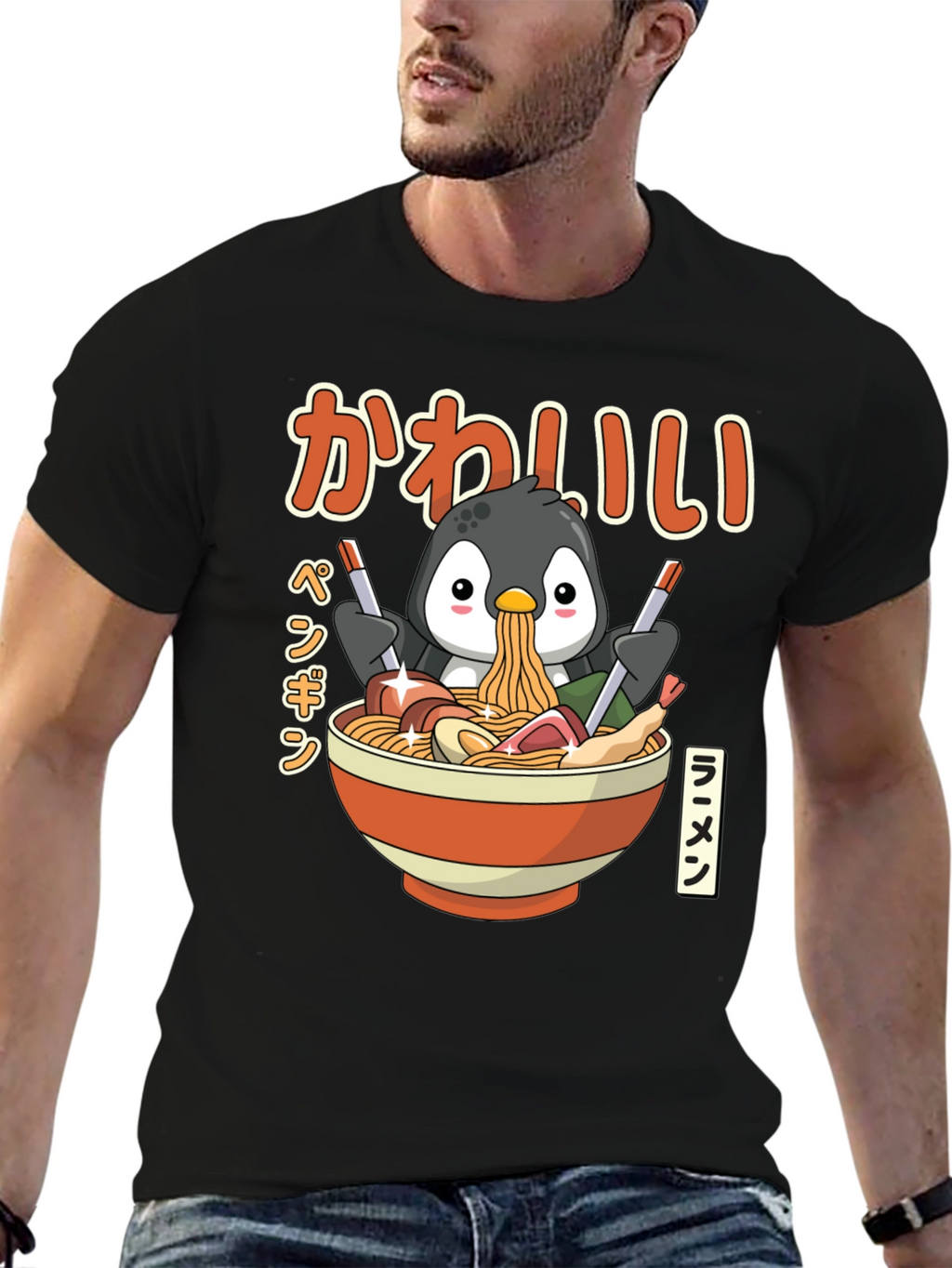 Kawaii Penguin Ramen T-Shirt