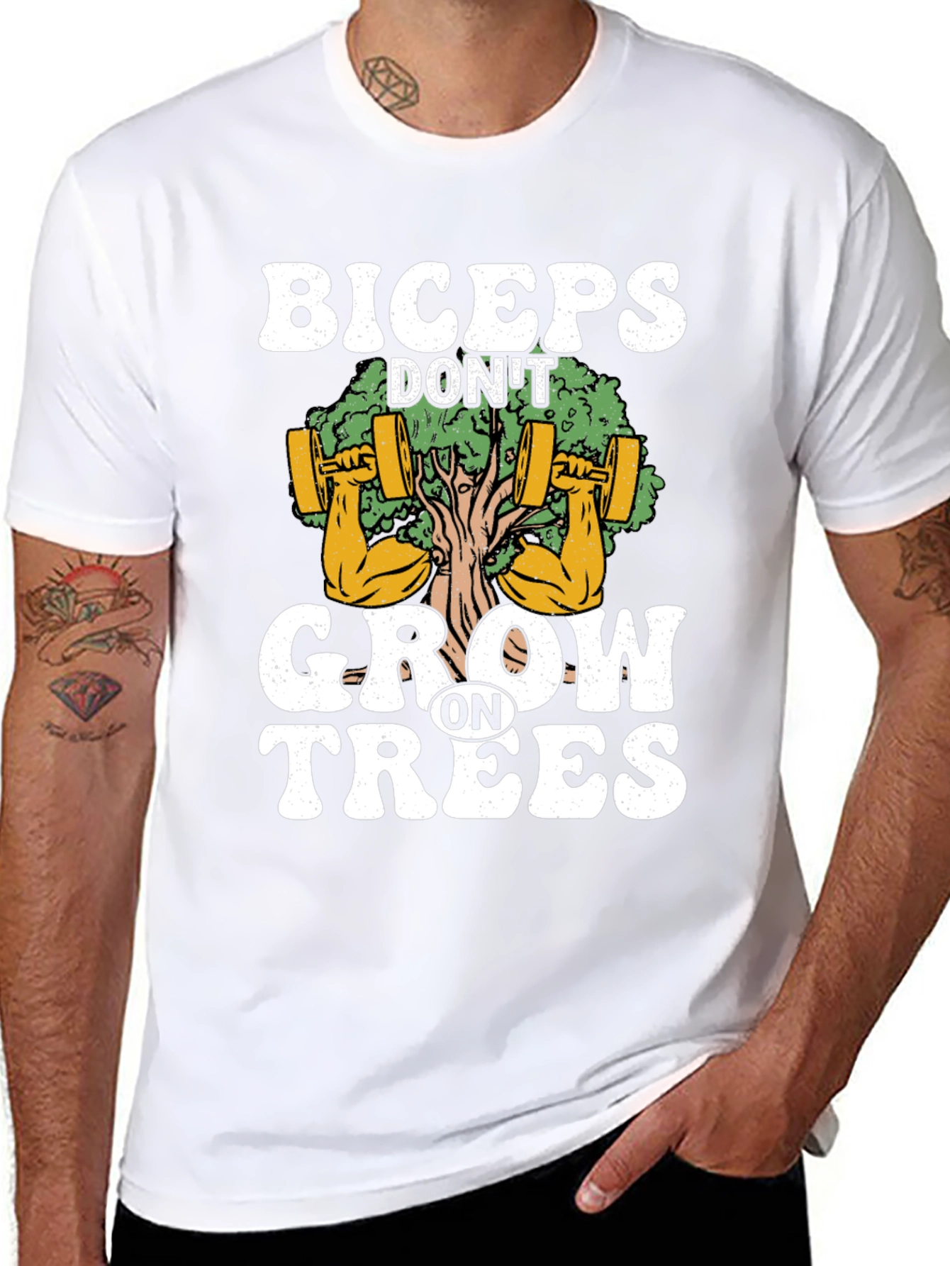 Biceps Dont Grow on Trees Graphic T-Shirt