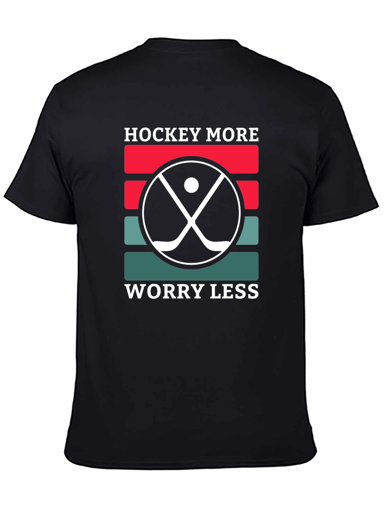 Hockey More Worry Less T-Shirt Novelty Tee