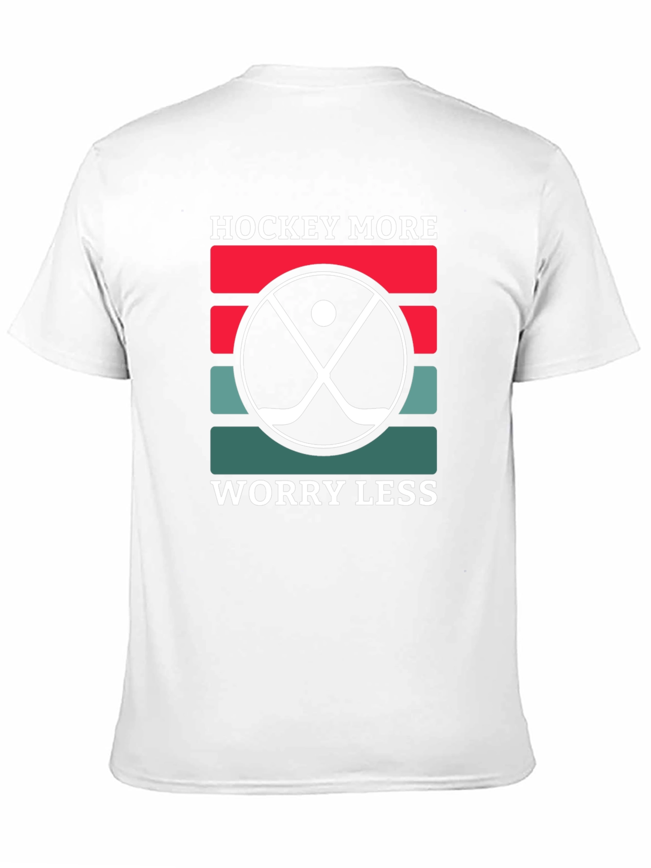 Hockey More Worry Less T-Shirt Novelty Tee