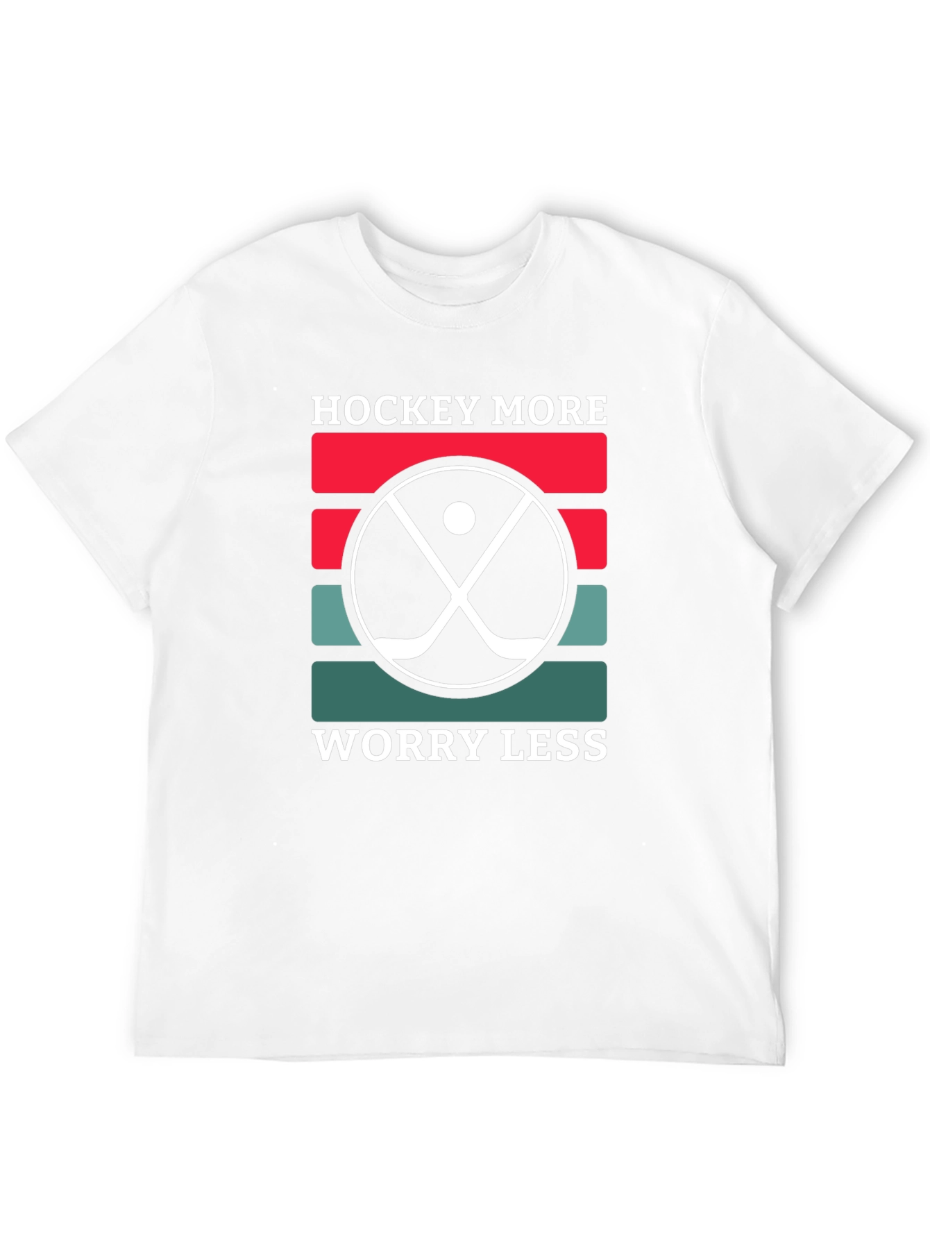 Hockey More Worry Less T-Shirt Novelty Tee