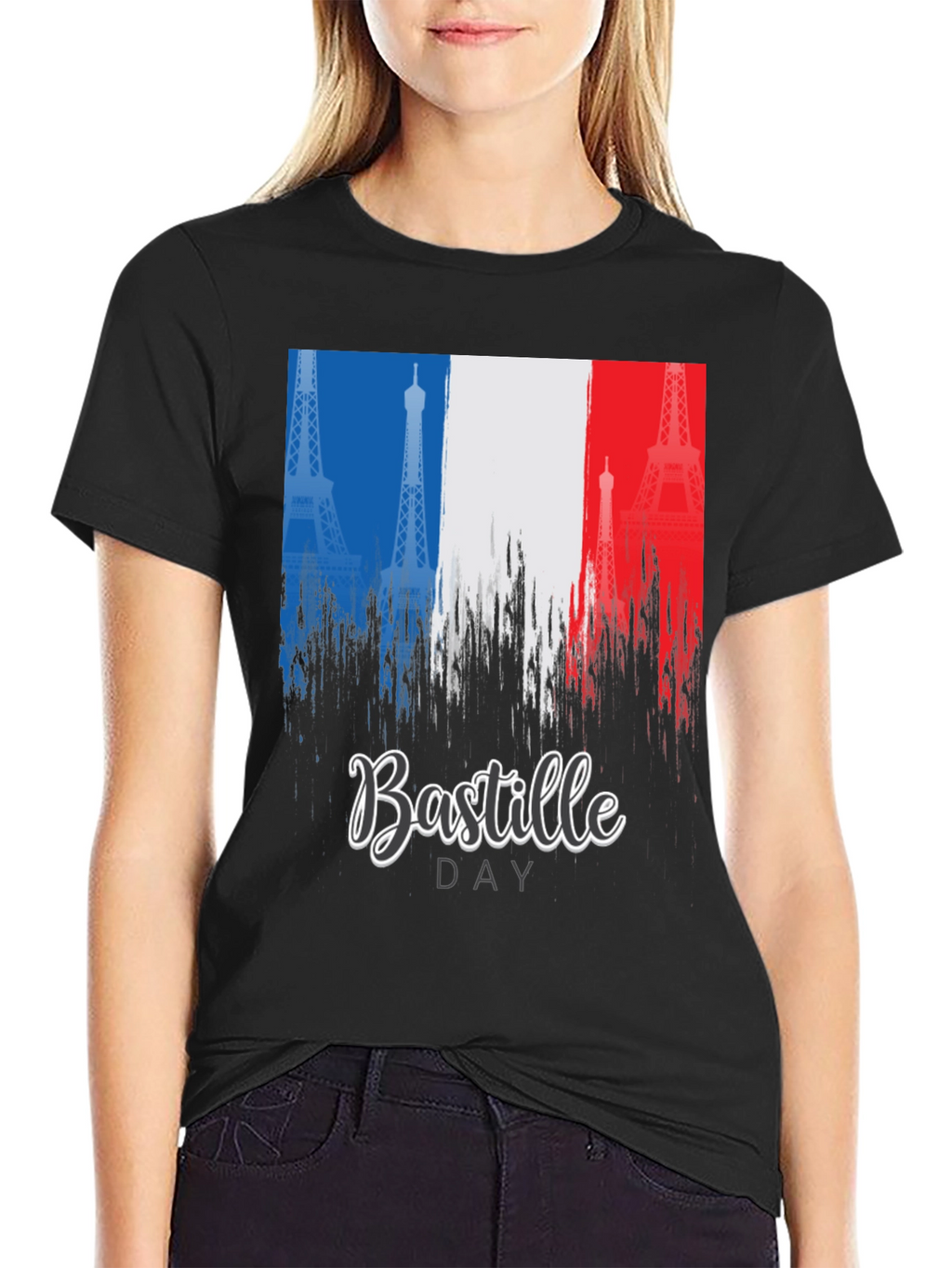 Bastille Day France Flag Eiffel Tower T-Shirt
