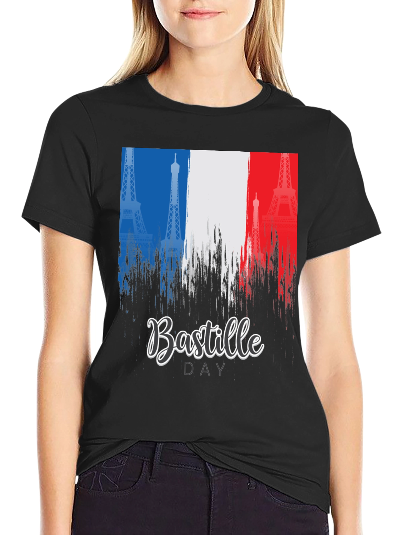 Bastille Day France Flag Eiffel Tower T-Shirt