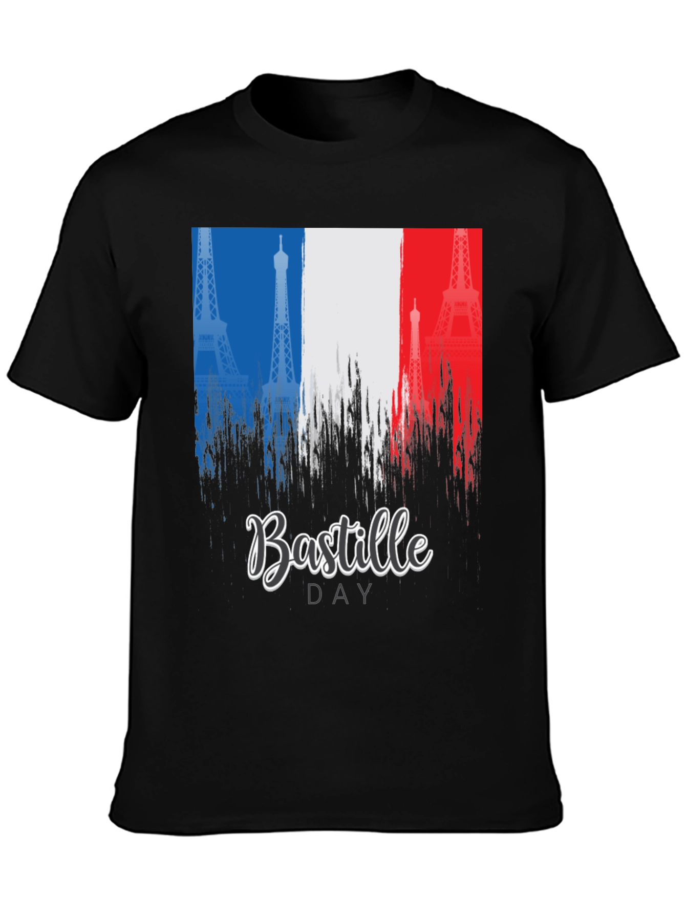 Bastille Day France Flag Eiffel Tower T-Shirt