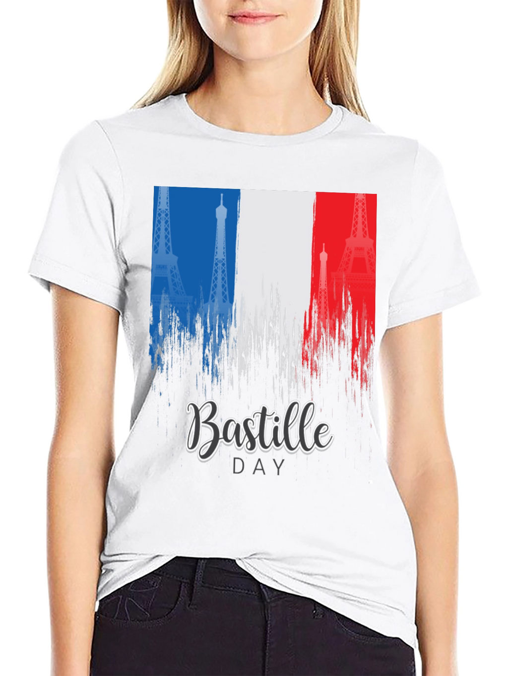 Bastille Day France Flag Eiffel Tower T-Shirt