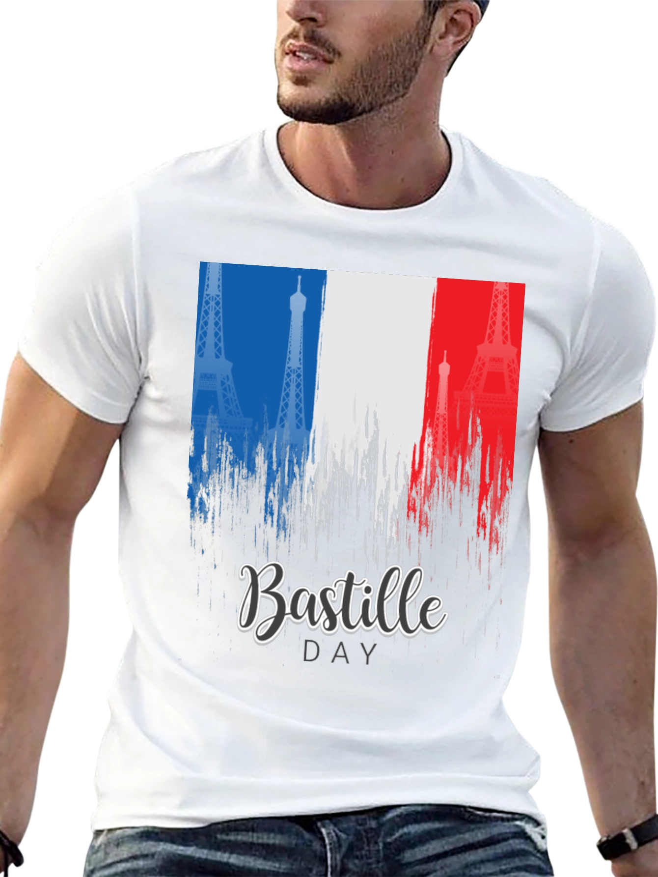 Bastille Day France Flag Eiffel Tower T-Shirt