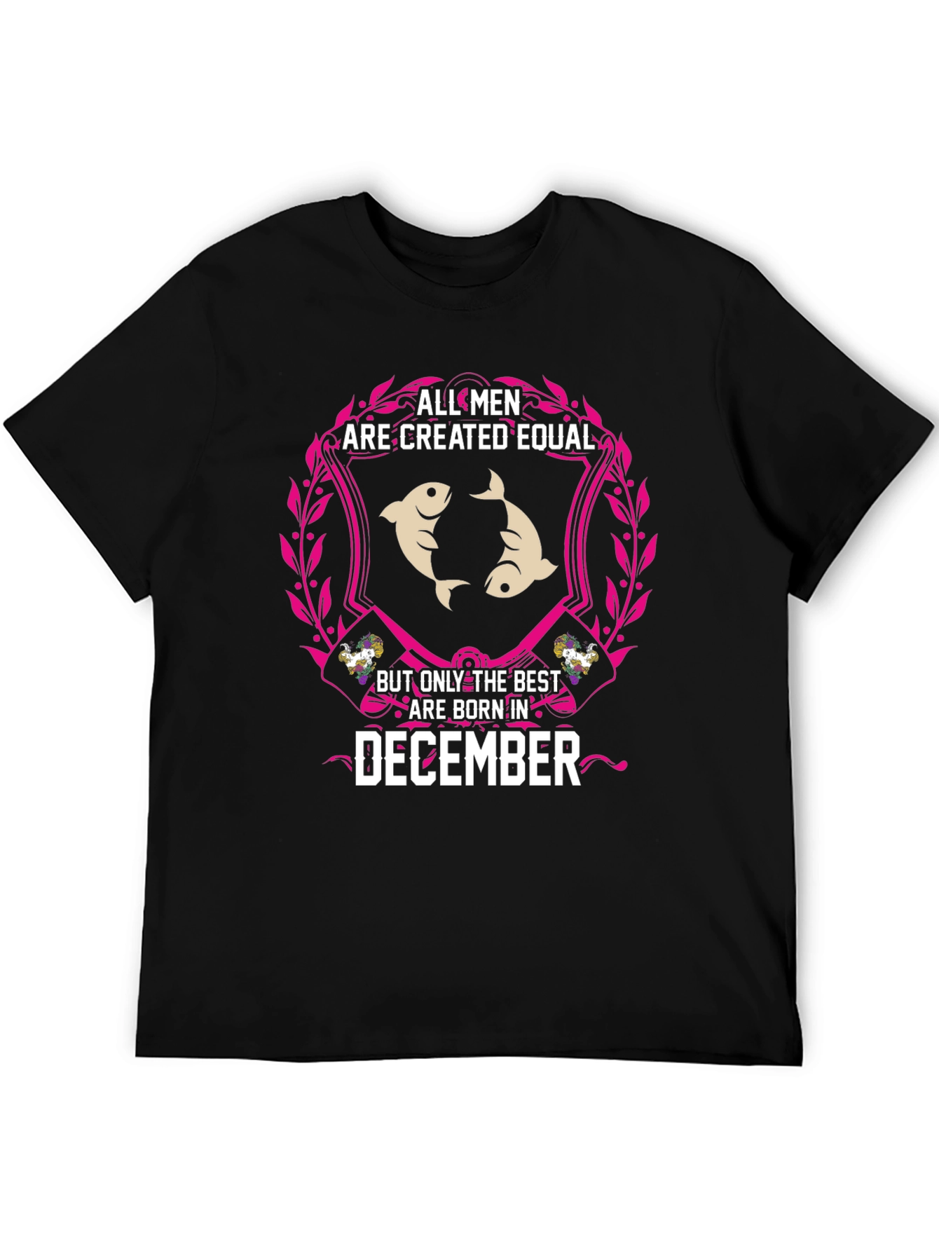 December Birthday Pisces Mens T-Shirt