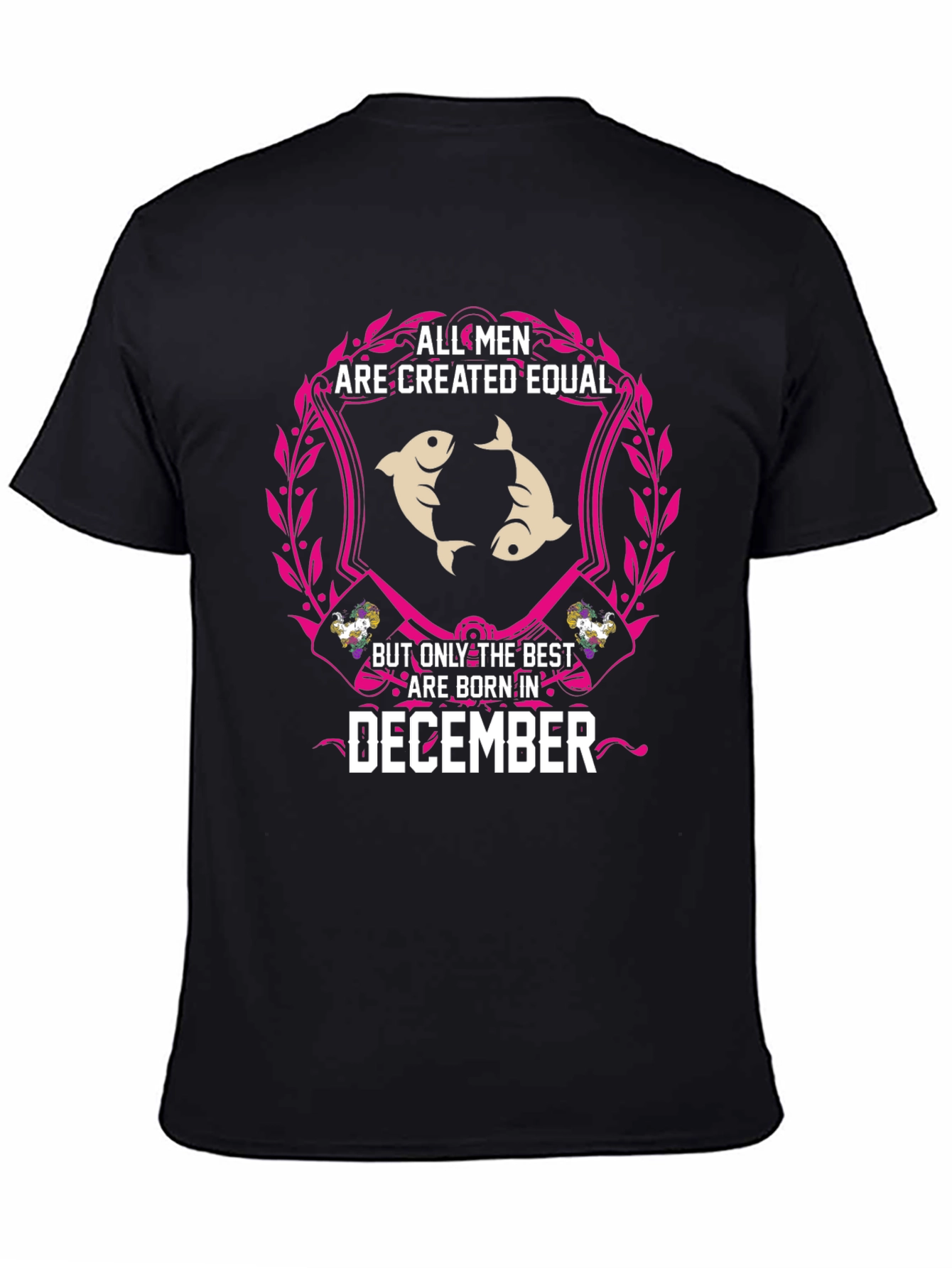 December Birthday Pisces Mens T-Shirt