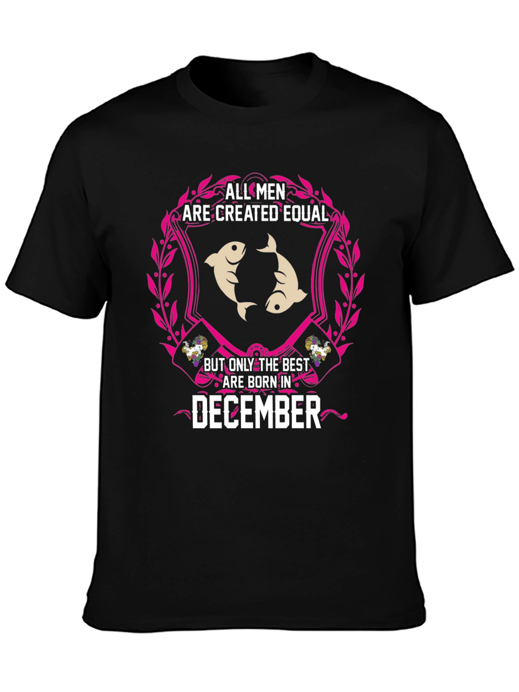 December Birthday Pisces Mens T-Shirt