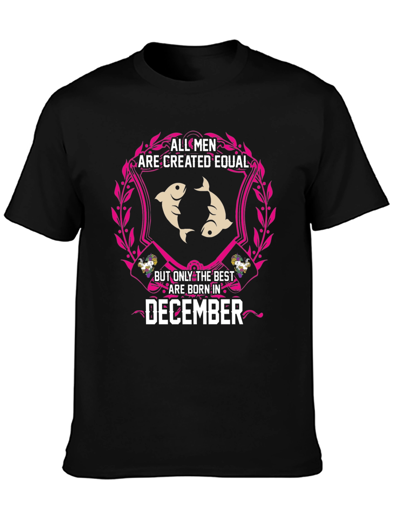 December Birthday Pisces Mens T-Shirt