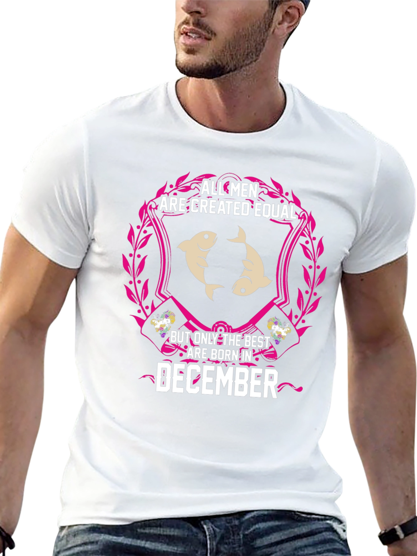 December Birthday Pisces Mens T-Shirt