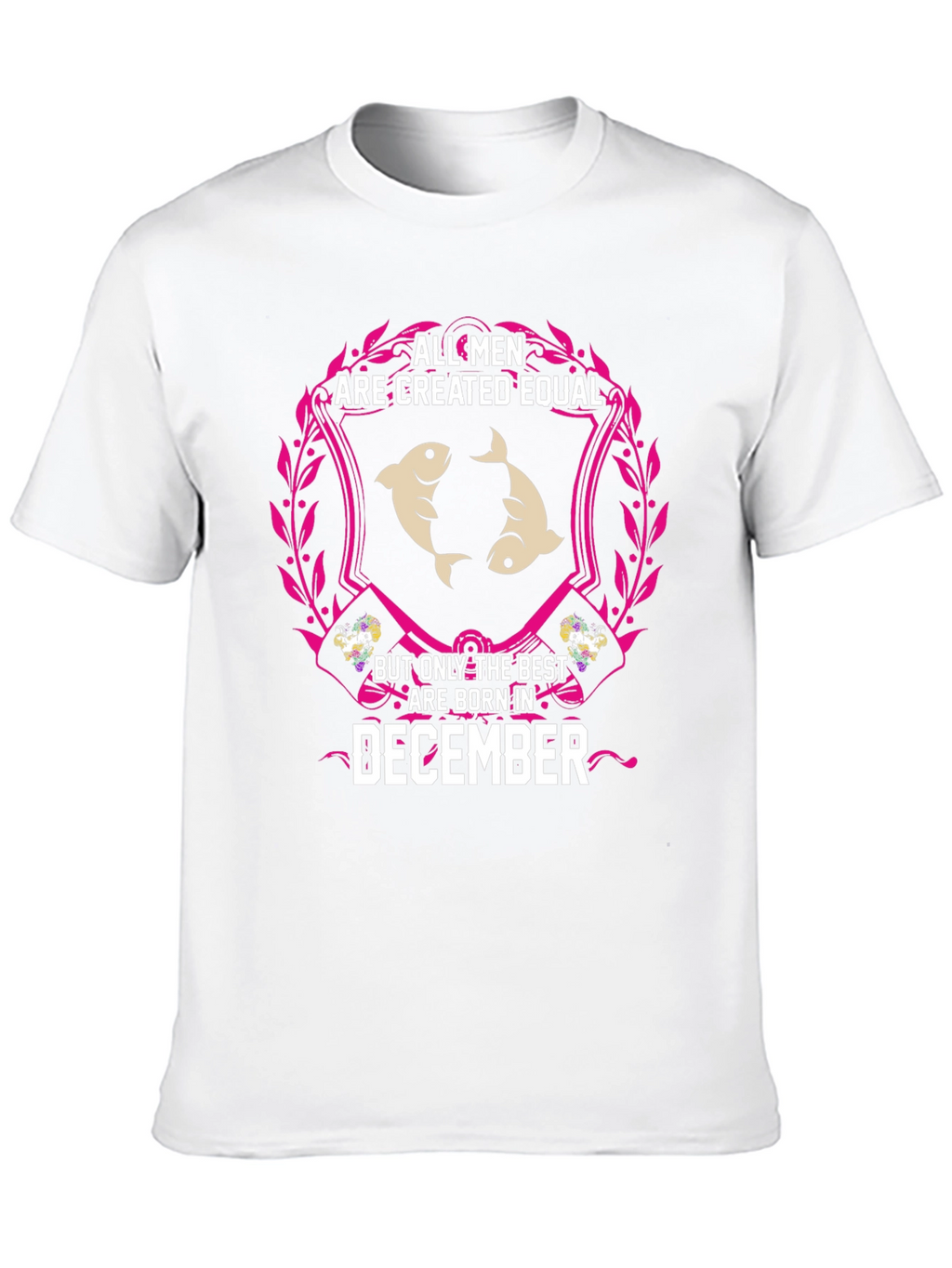 December Birthday Pisces Mens T-Shirt