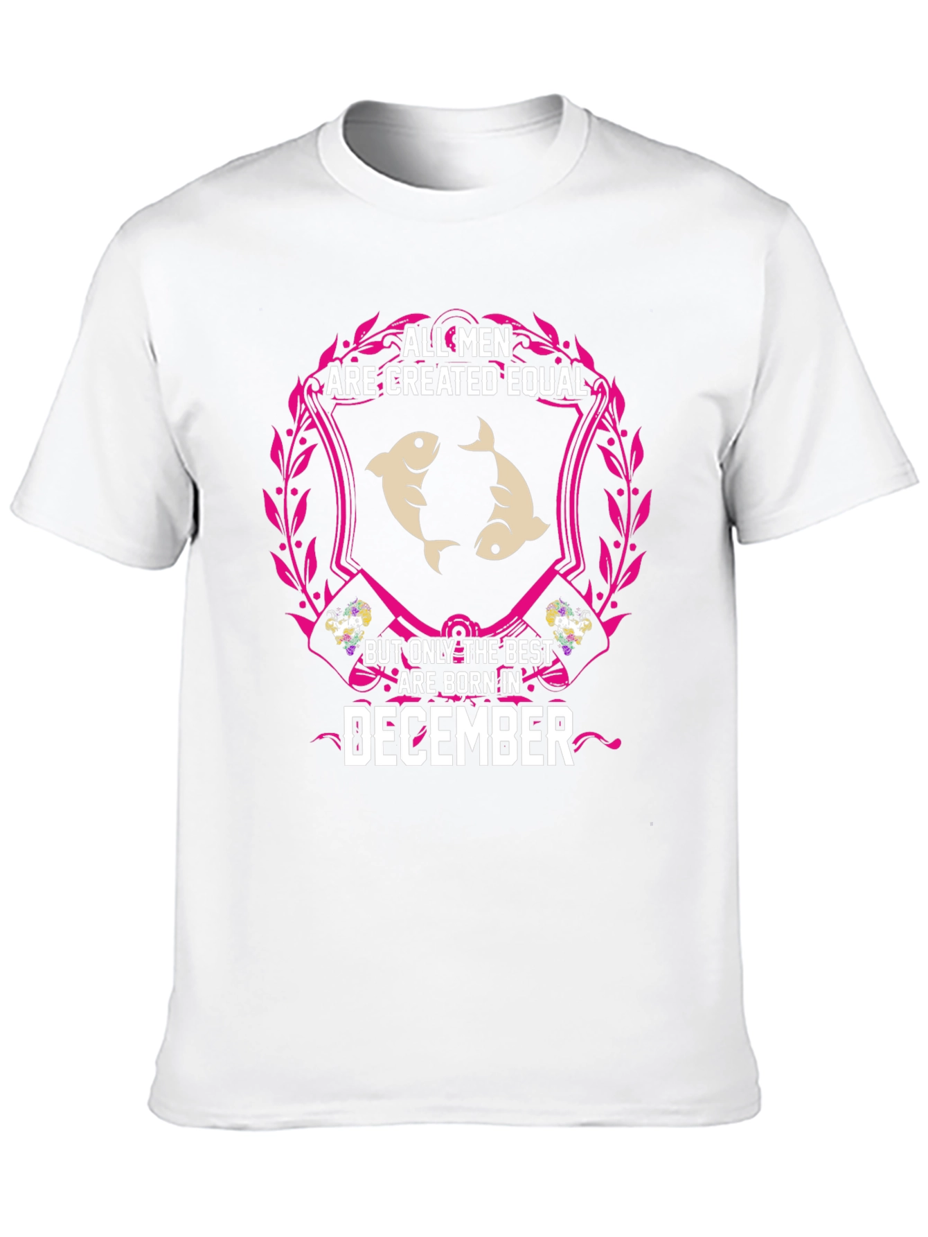 December Birthday Pisces Mens T-Shirt