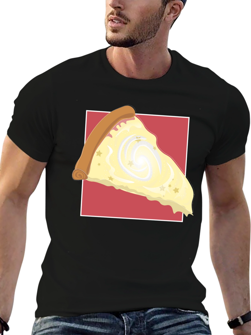 Galaxy Pizza Slice Graphic Tee