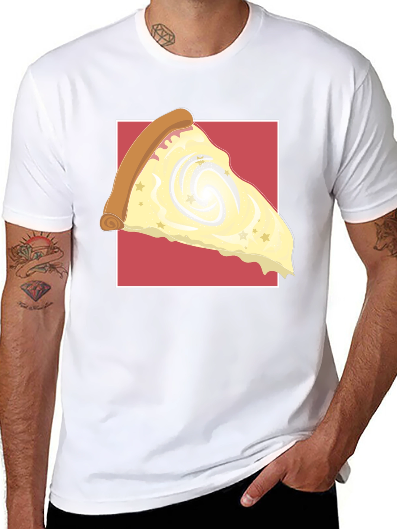 Galaxy Pizza Slice Graphic Tee