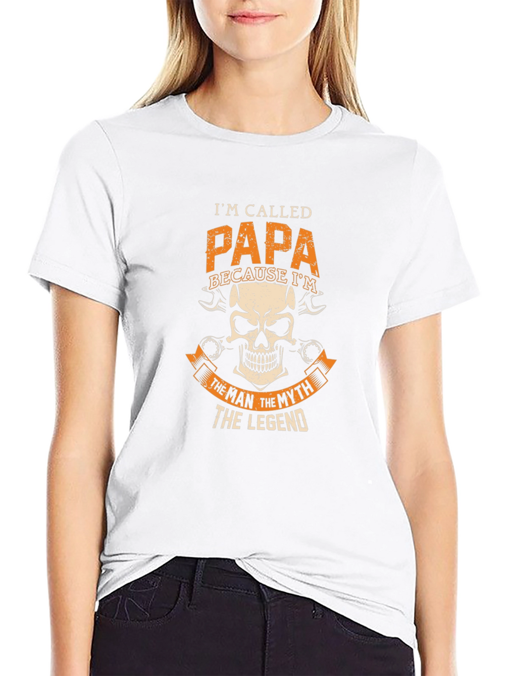 Papa the Legend Graphic Tee - Black Cotton T-Shirt