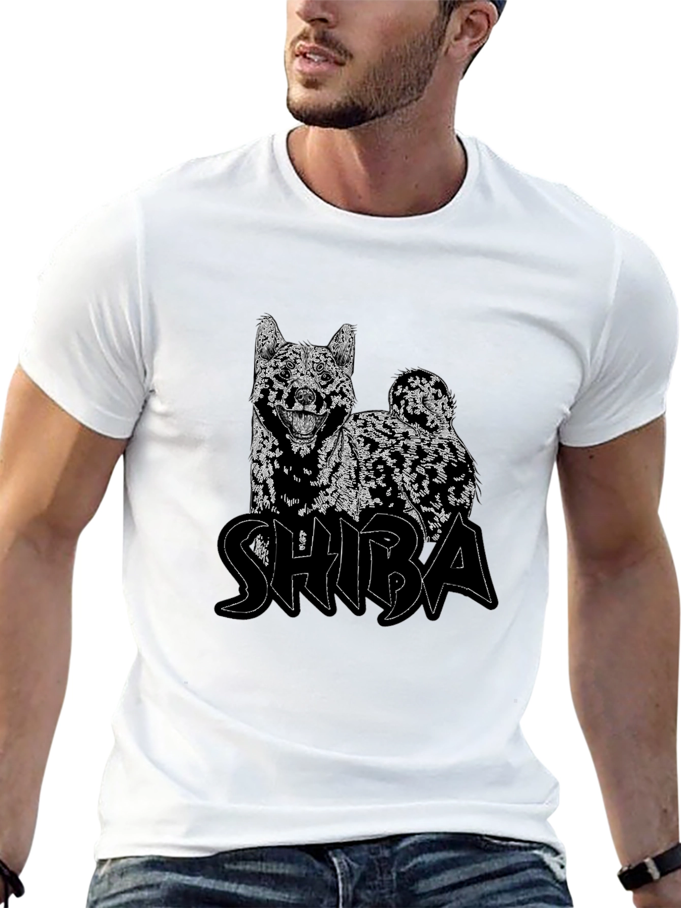Shiba Dog Graphic T-Shirt - Cool Design