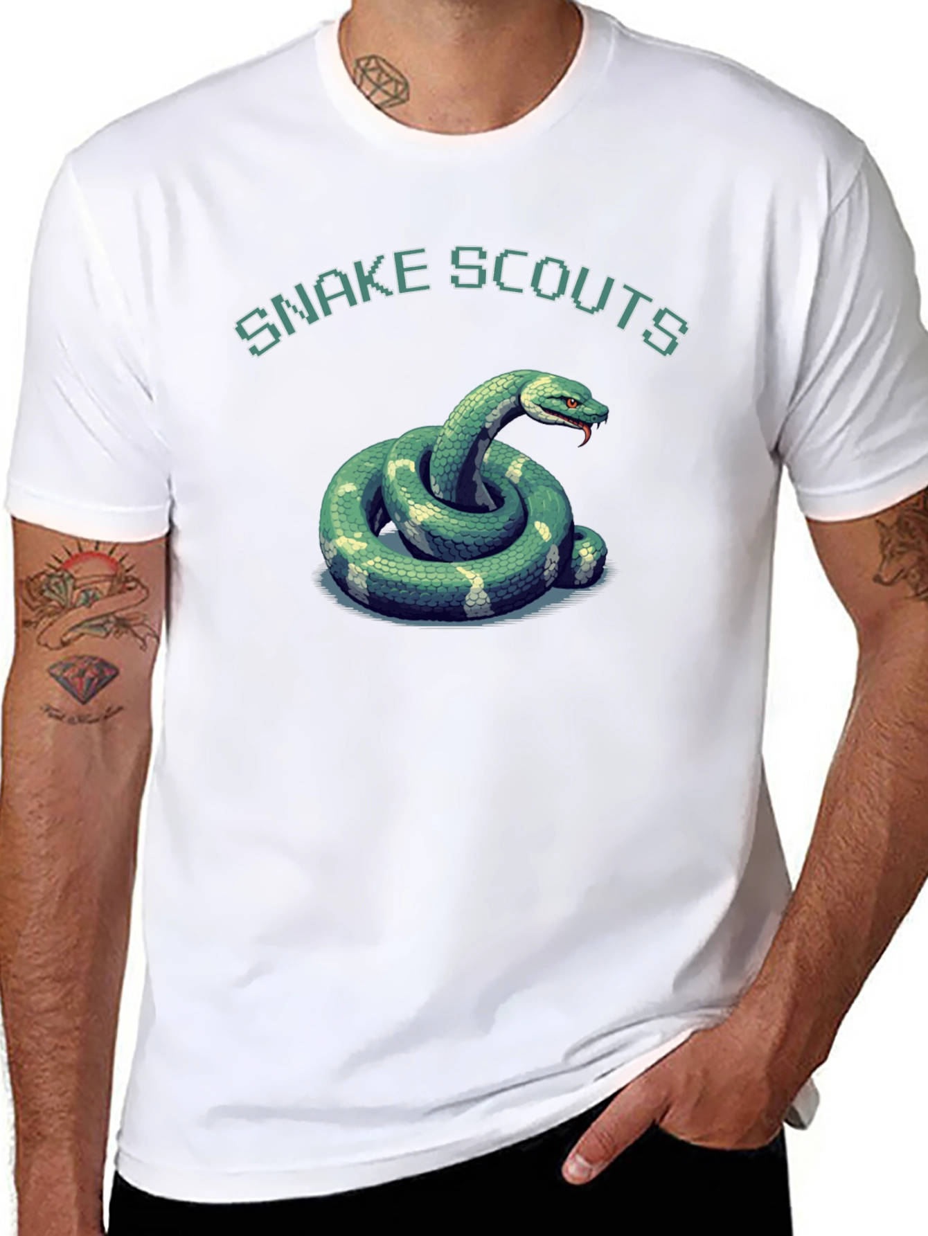 Snake Scouts Graphic T-Shirt - Black Cotton Tee
