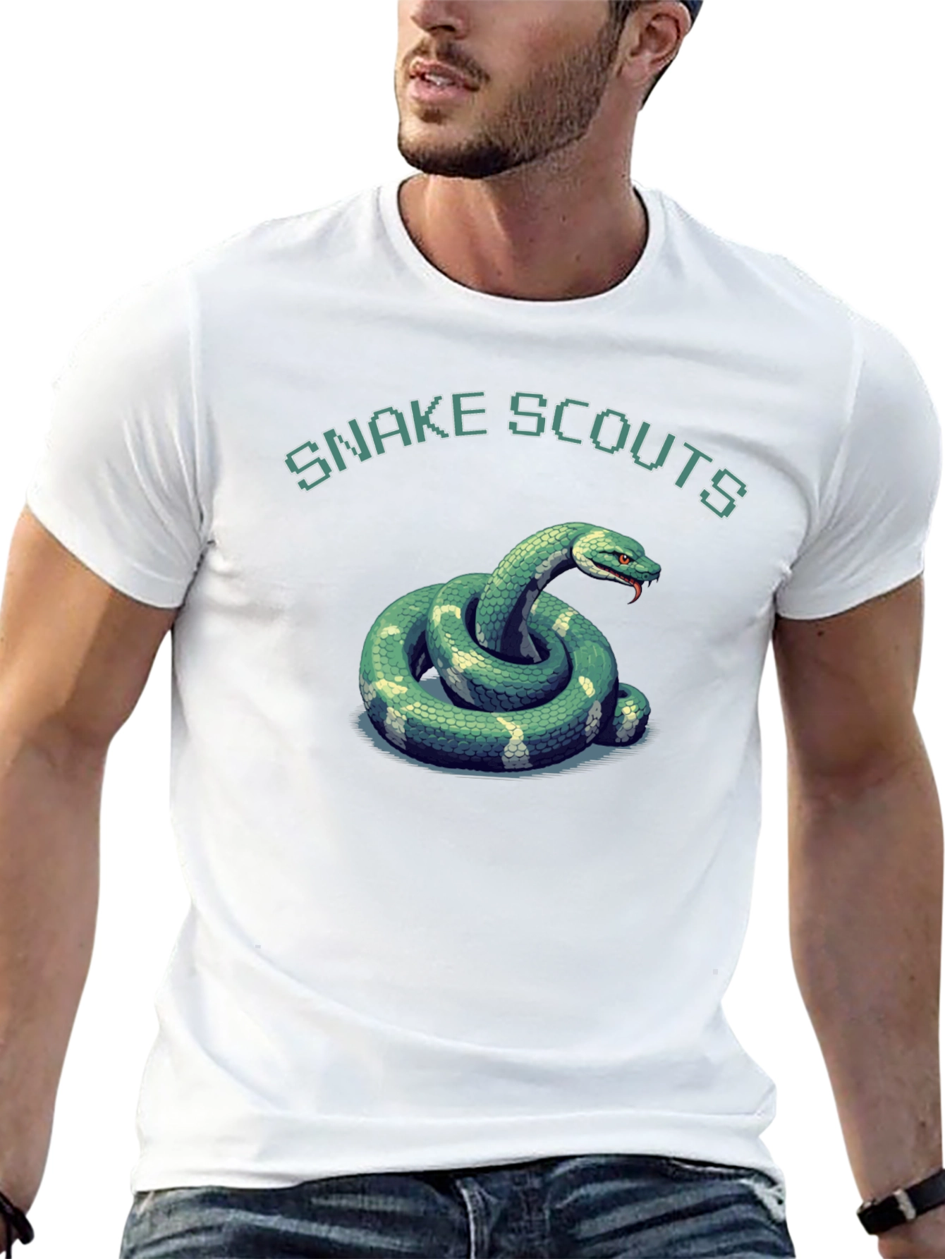 Snake Scouts Graphic T-Shirt - Black Cotton Tee